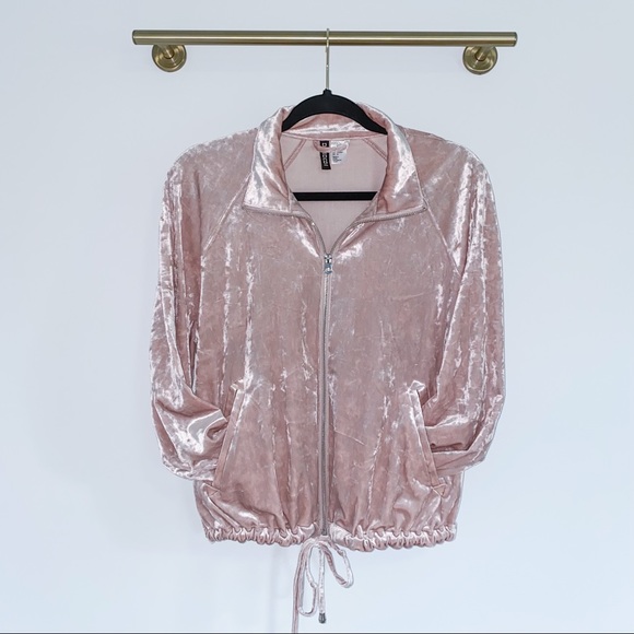 Divided Jackets & Blazers - Velvet Rose Gold Pink Full Zip Jacket